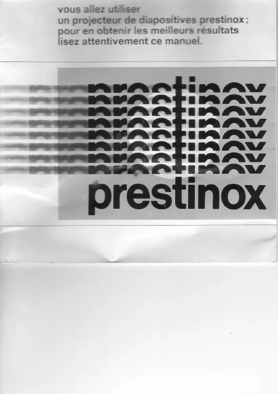 Mode d'emploi PRESTINOX 724 A