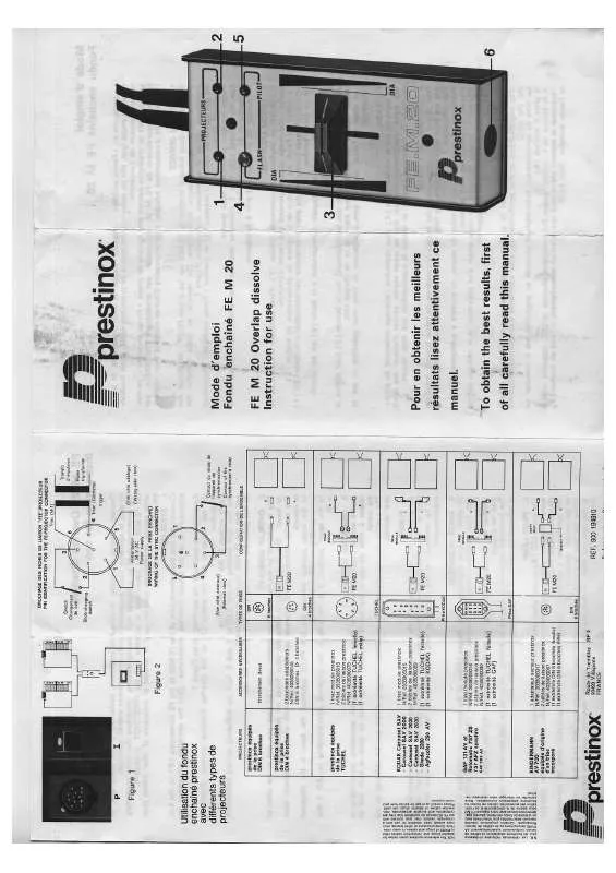 Mode d'emploi PRESTINOX FE M 20