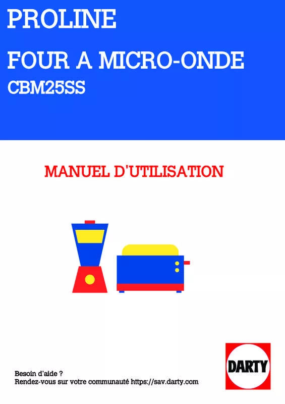 Mode d'emploi PROLINE CBM25SS