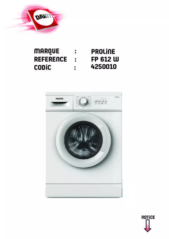 Mode d'emploi PROLINE FP 612 W