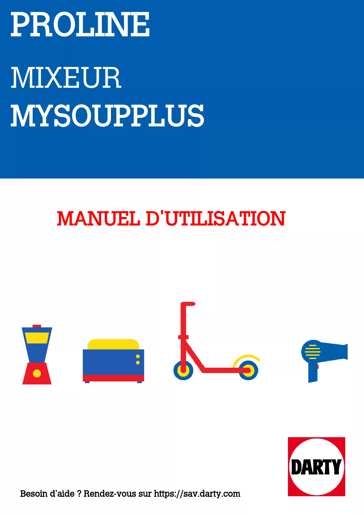 Mode d'emploi PROLINE MYSOUPPLUS