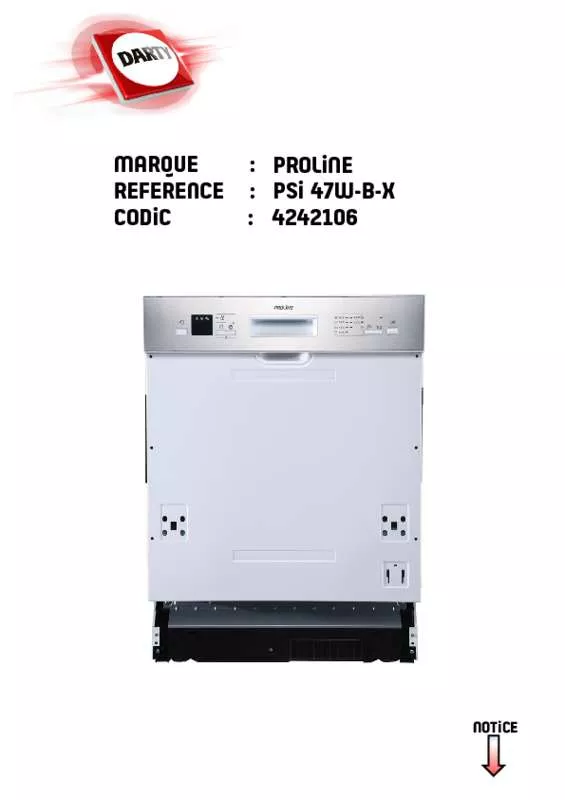 Mode d'emploi PROLINE PSI 47 W-B-X