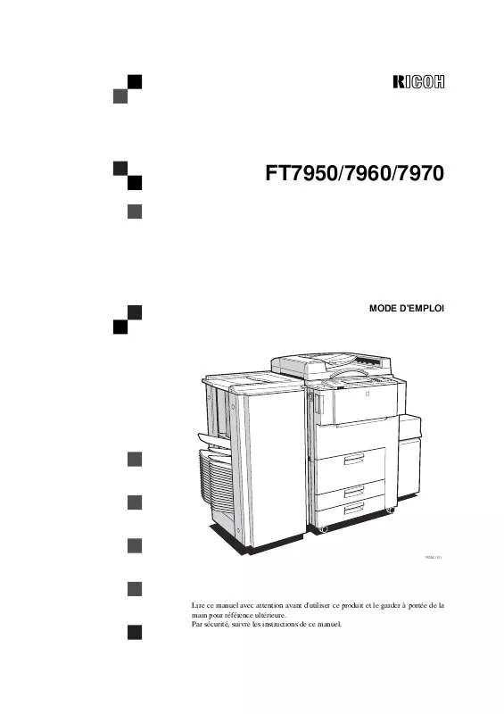 Mode d'emploi RICOH FT 7970