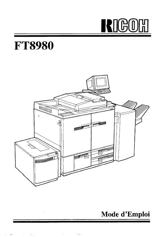 Mode d'emploi RICOH FT 8980