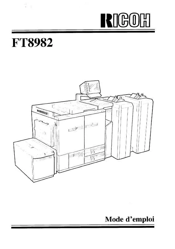 Mode d'emploi RICOH FT 8982