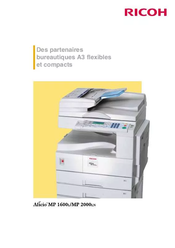 Mode d'emploi RICOH MP2000LN