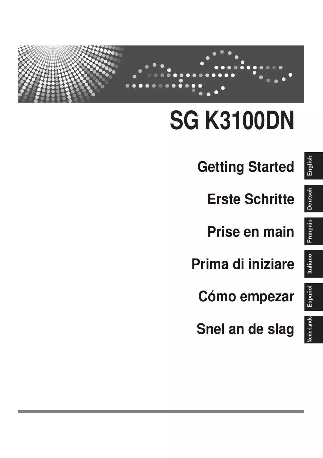 Mode d'emploi RICOH SG K3100DN