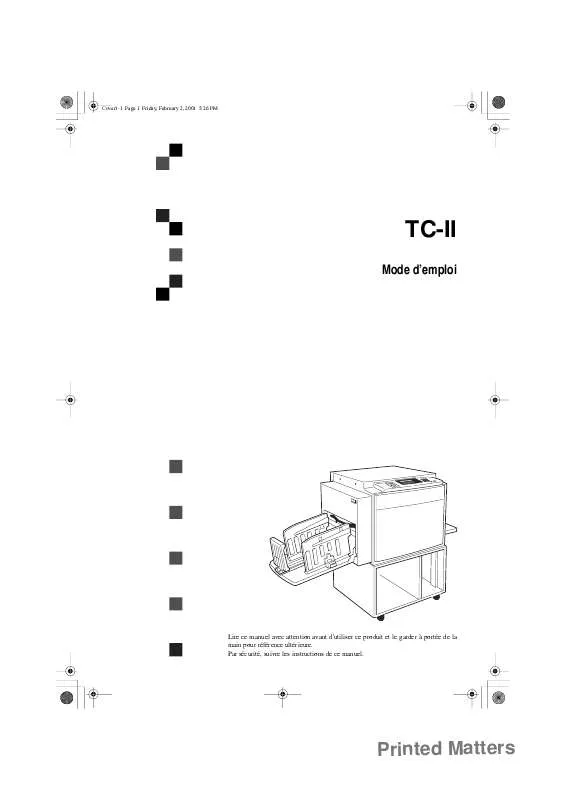 Mode d'emploi RICOH TC II