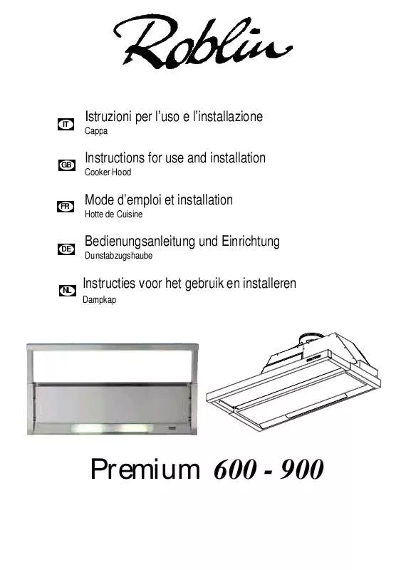 Mode d'emploi ROBLIN 900