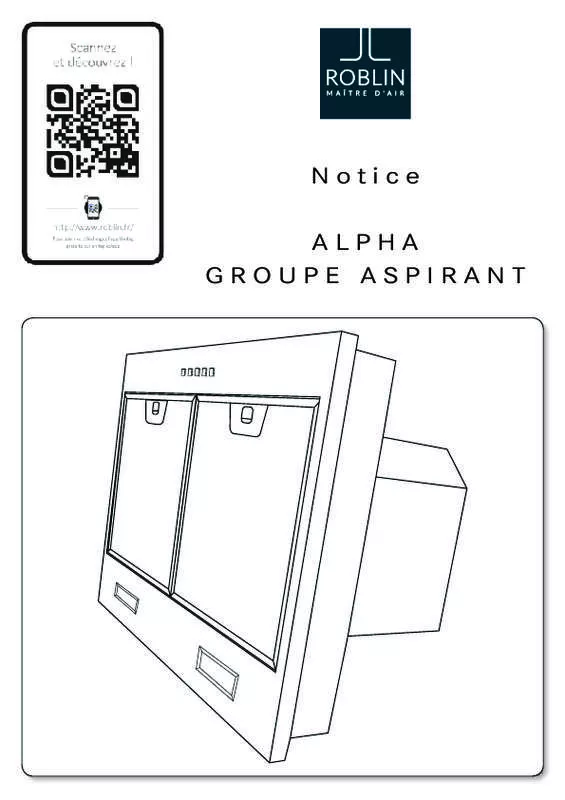 Mode d'emploi ROBLIN ALPHA 560