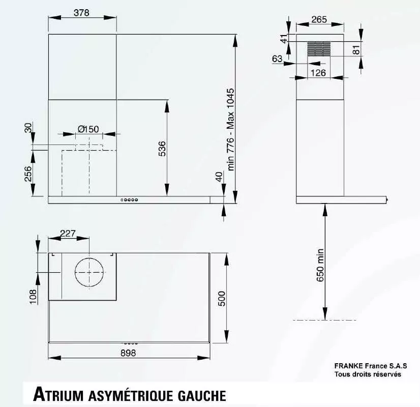 Mode d'emploi ROBLIN ATRIUM ASYMETRIQUE GAUCHE