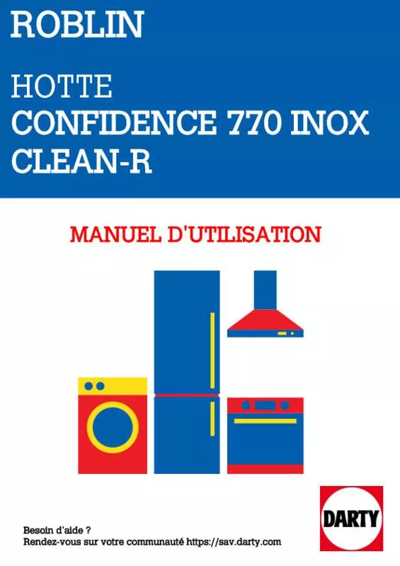 Mode d'emploi ROBLIN CONFIDENCE 770 CLEAN-R