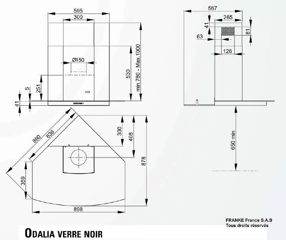 Mode d'emploi ROBLIN ODALIA VERRE NOIR