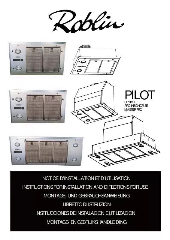 Mode d'emploi ROBLIN PILOT OPTIMA