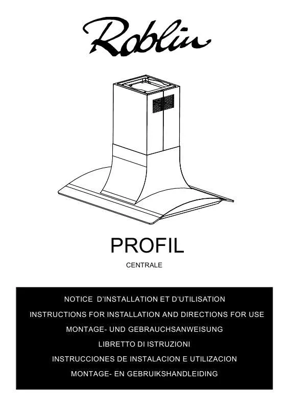 Mode d'emploi ROBLIN PROFIL CENTRALE