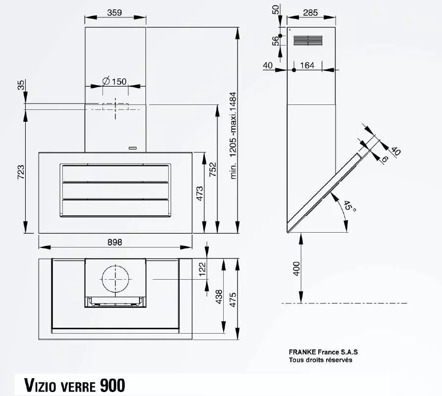 Mode d'emploi ROBLIN VIZIO VERRE 900