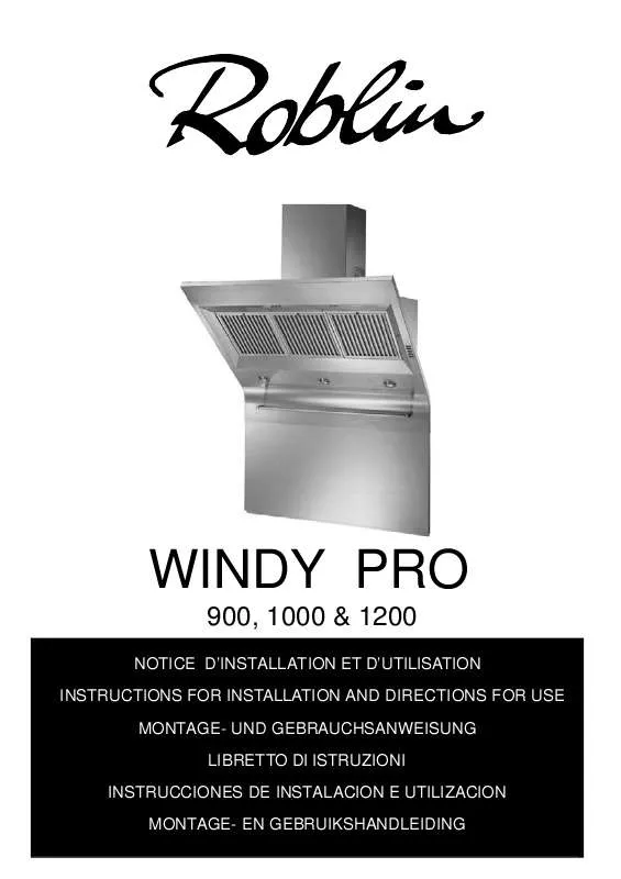 Mode d'emploi ROBLIN WINDY PRO 1000