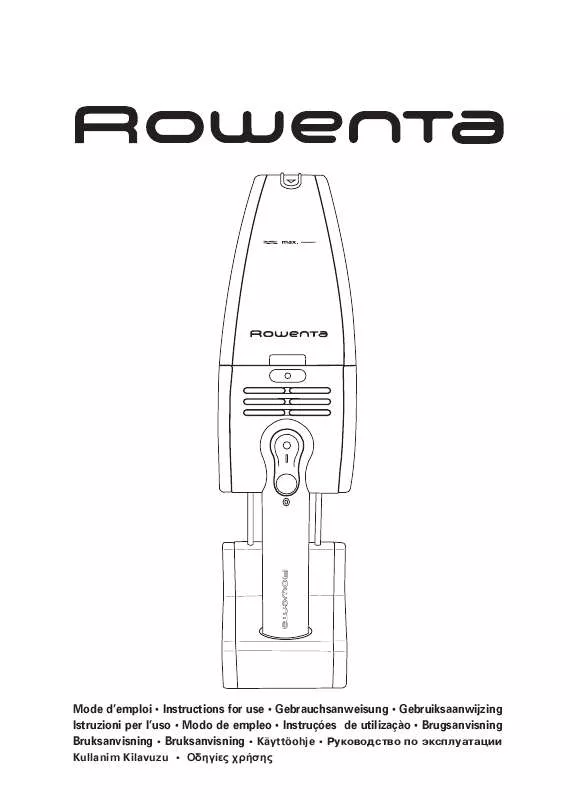 Mode d'emploi ROWENTA AC 350 CLEANETTE