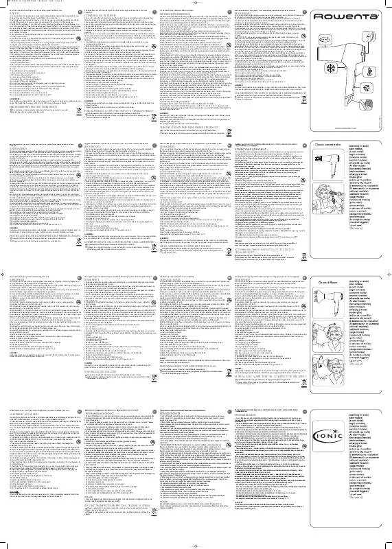 Mode d'emploi ROWENTA CV 4952 POWERLINE