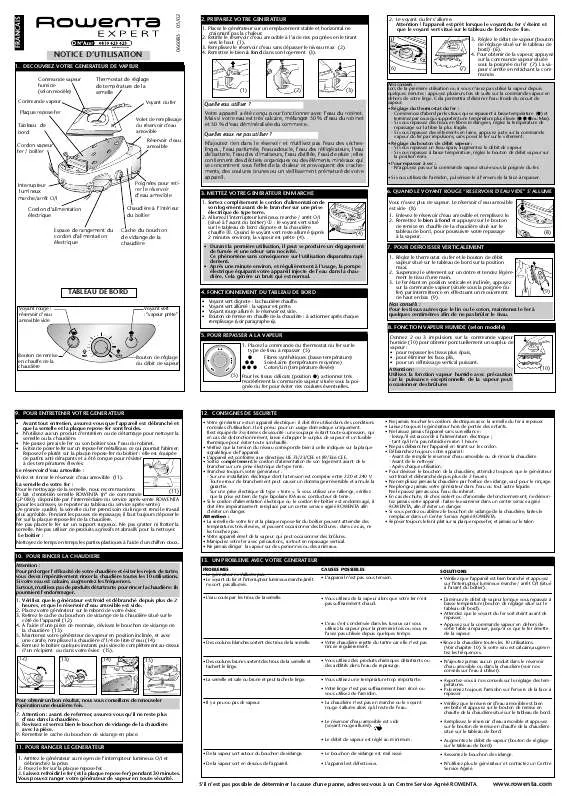 Mode d'emploi ROWENTA DG 920 EXPERT