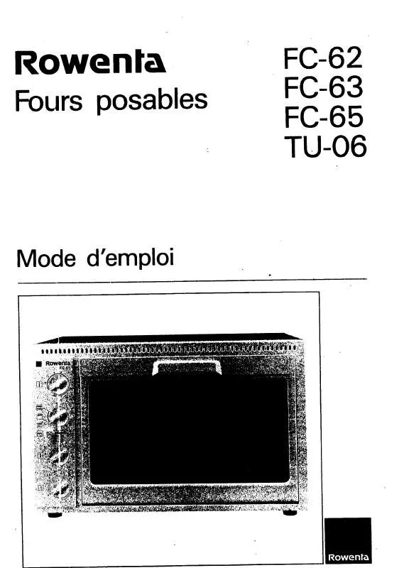 Mode d'emploi ROWENTA FC 65