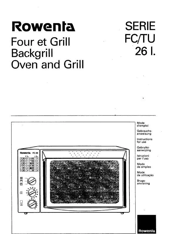 Mode d'emploi ROWENTA FC 26