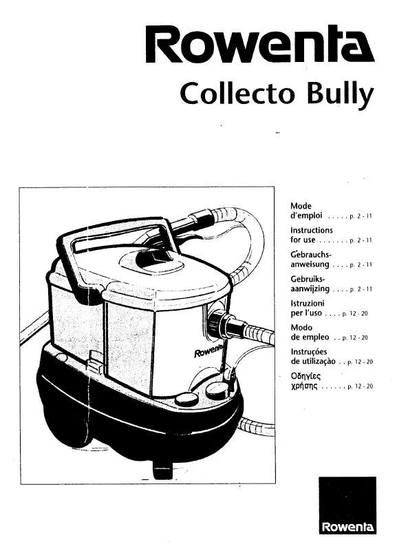 Mode d'emploi ROWENTA RB 870