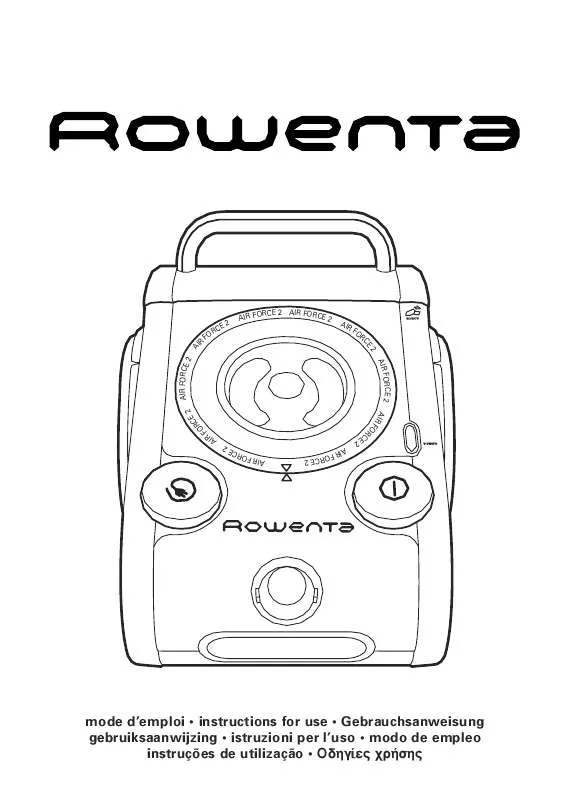 Mode d'emploi ROWENTA RO 3841