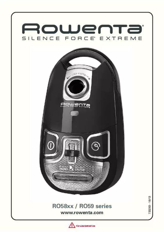 Mode d'emploi ROWENTA RO582211 SILENCE FORCE EXTREME