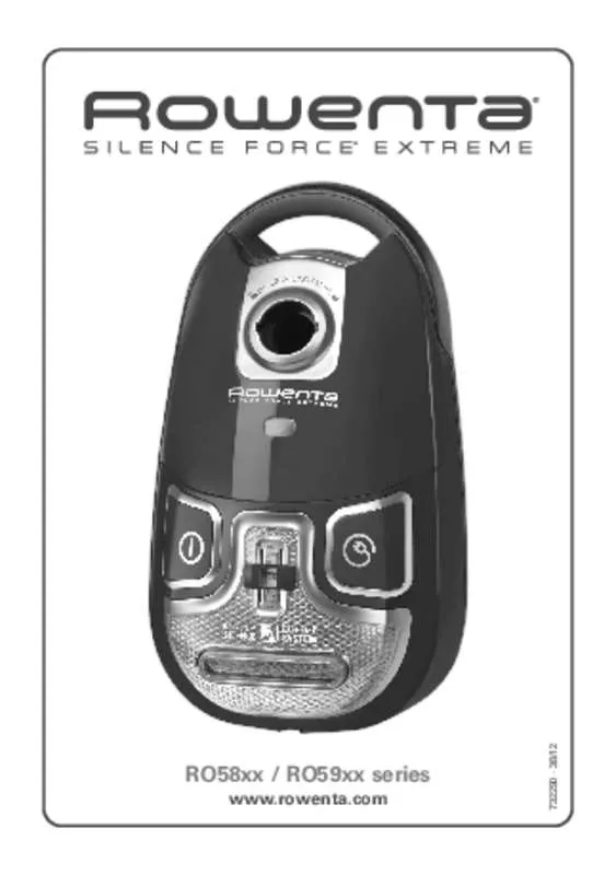 Mode d'emploi ROWENTA RO591111 SILENCE FORCE EXTREME 62 DBA