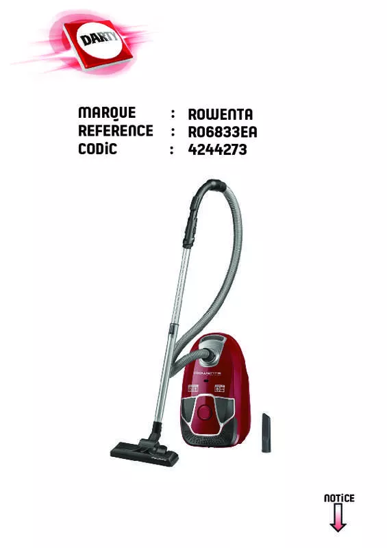 Mode d'emploi ROWENTA RO6833EA X-TREM POWER