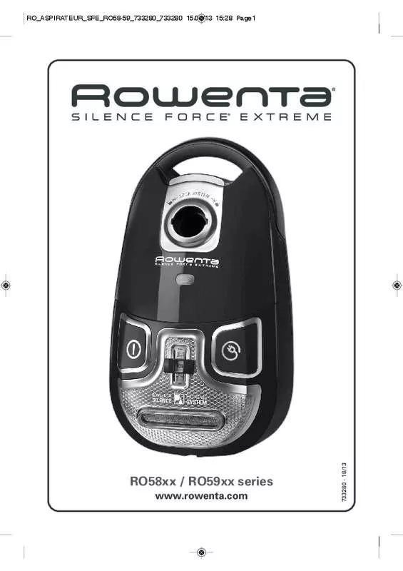 Mode d'emploi ROWENTA SILENCE FORCE EXTREME RO5927EA