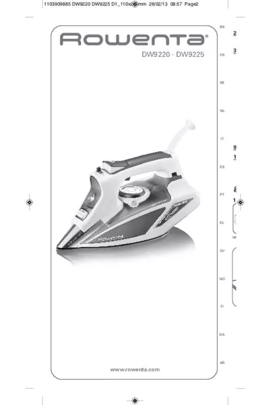 Mode d'emploi ROWENTA STEAM FORCE DW9220D1