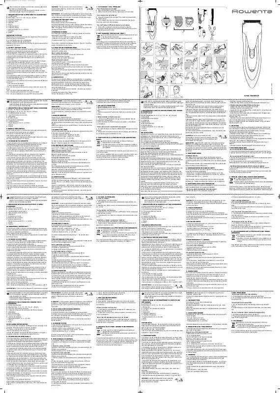 Mode d'emploi ROWENTA TN5040 WET AND DRY PRECISION