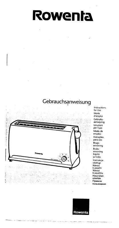 Mode d'emploi ROWENTA TP 500