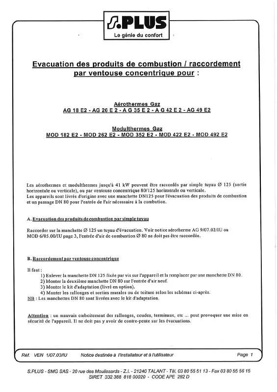 Mode d'emploi S.PLUS AG 49 E2