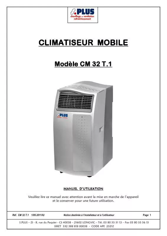 Mode d'emploi S.PLUS CM 32 T-1