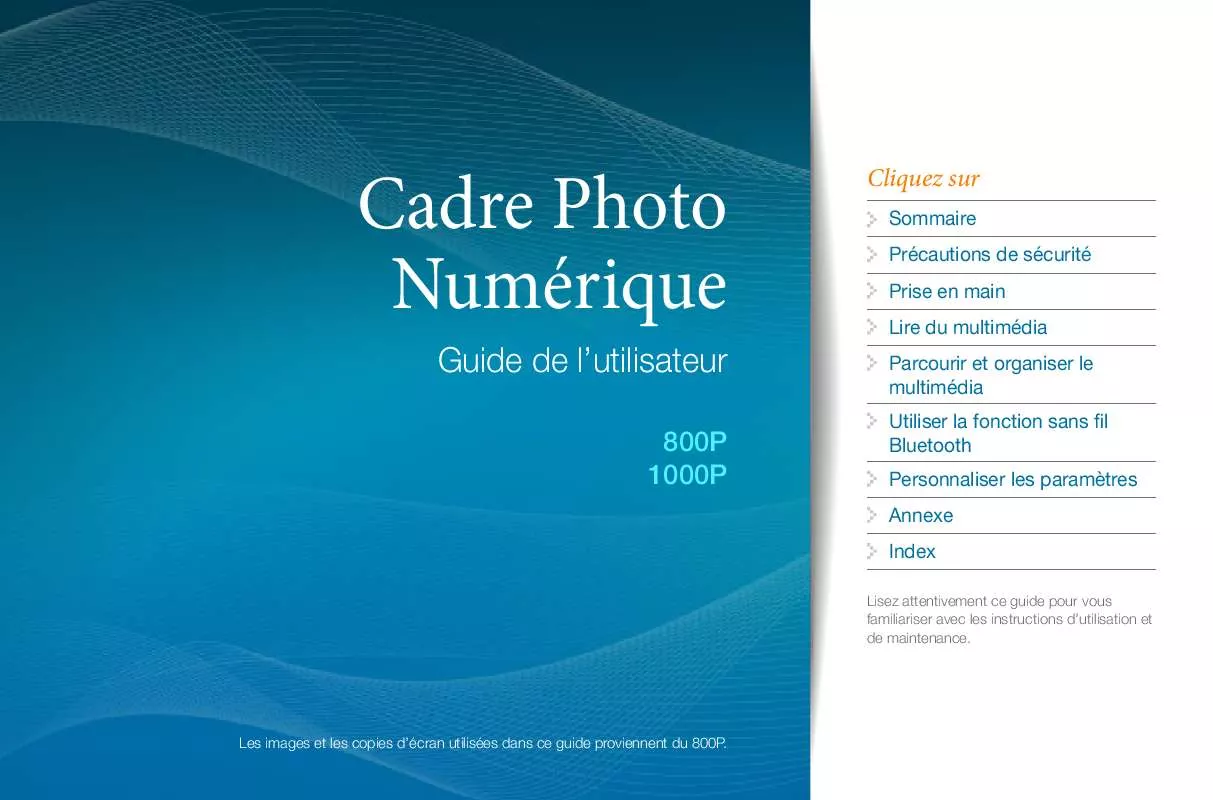 Mode d'emploi SAMSUNG 1000P