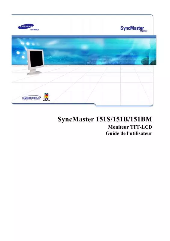 Mode d'emploi SAMSUNG SYNCMASTER 151B