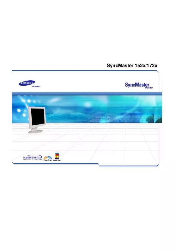 Mode d'emploi SAMSUNG SYNCMASTER 152X