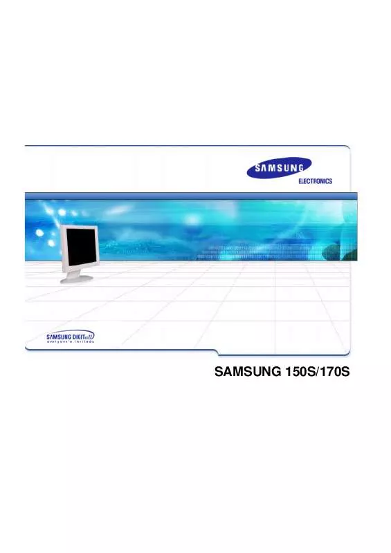 Mode d'emploi SAMSUNG SYNCMASTER 170S