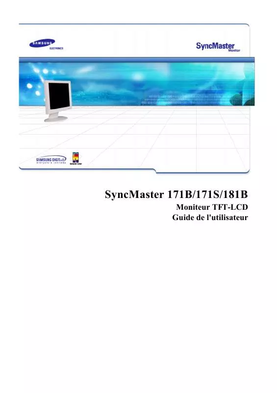 Mode d'emploi SAMSUNG SYNCMASTER 171B