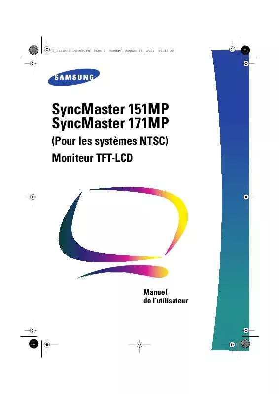 Mode d'emploi SAMSUNG SYNCMASTER 171MP