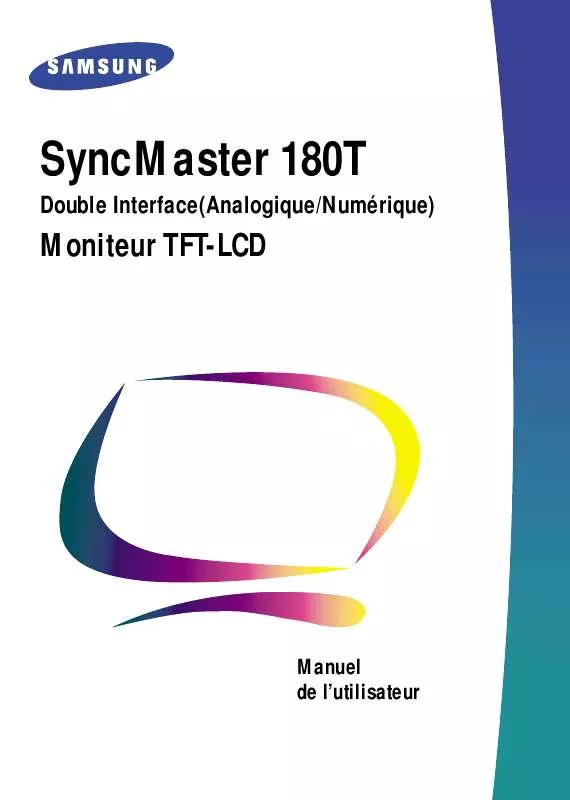 Mode d'emploi SAMSUNG SYNCMASTER 180T