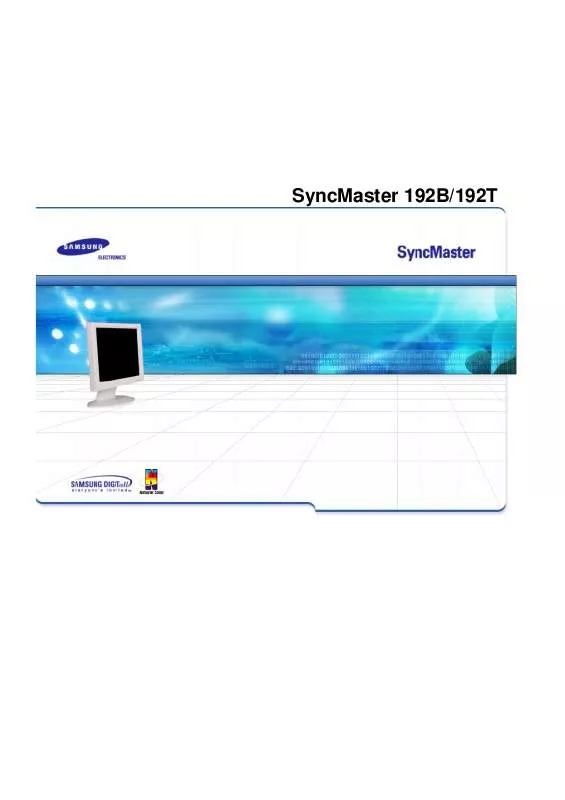 Mode d'emploi SAMSUNG SYNCMASTER 192B