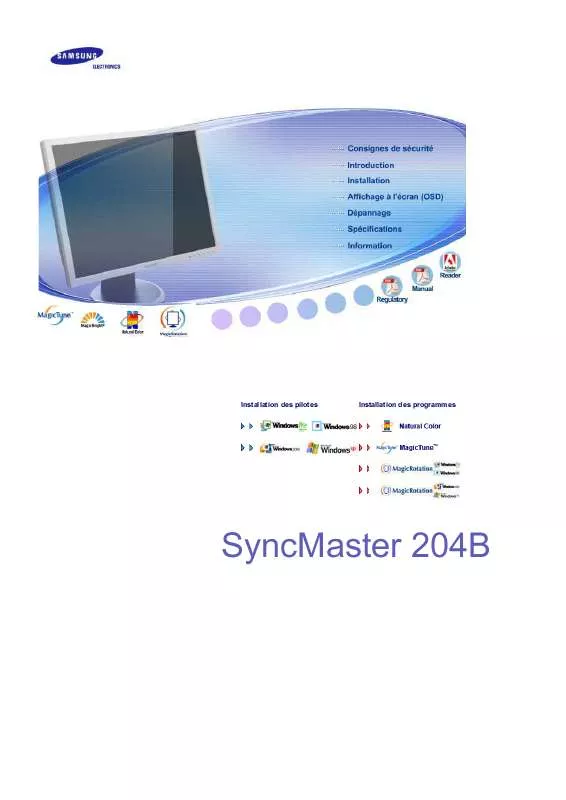 Mode d'emploi SAMSUNG SYNCMASTER 203B