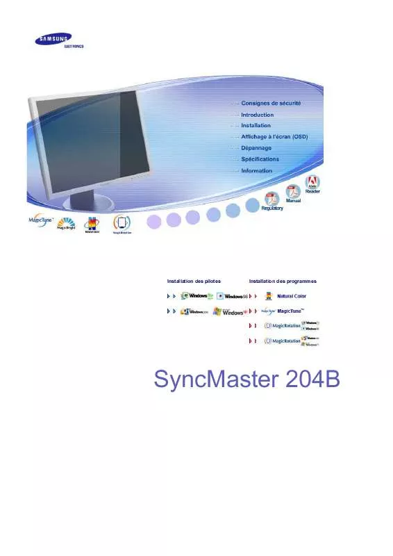 Mode d'emploi SAMSUNG SYNCMASTER 204B