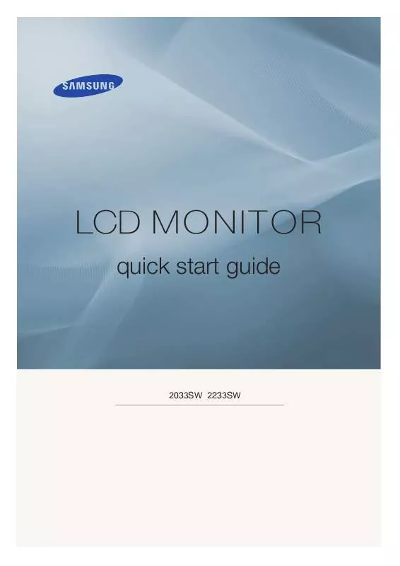 Mode d'emploi SAMSUNG SYNCMASTER 2233