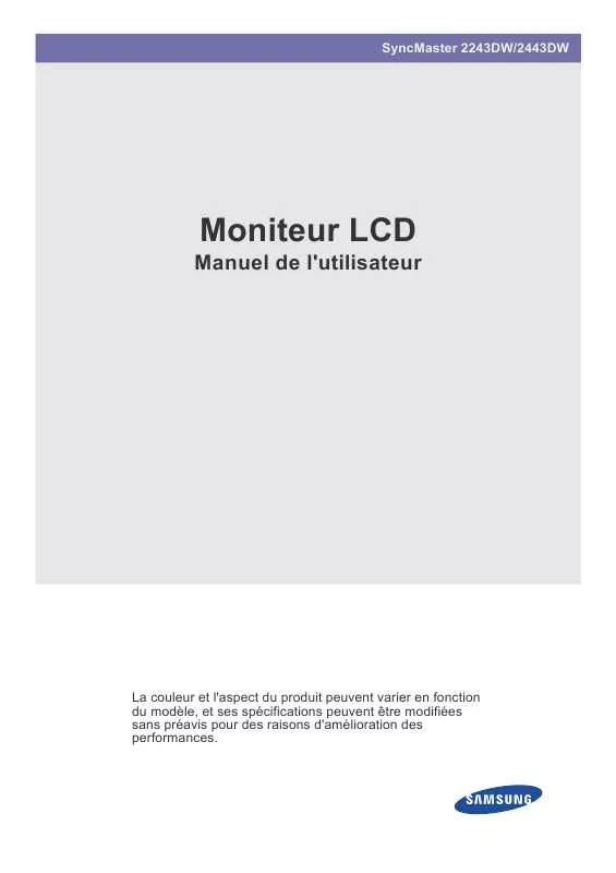 Mode d'emploi SAMSUNG 2243DW