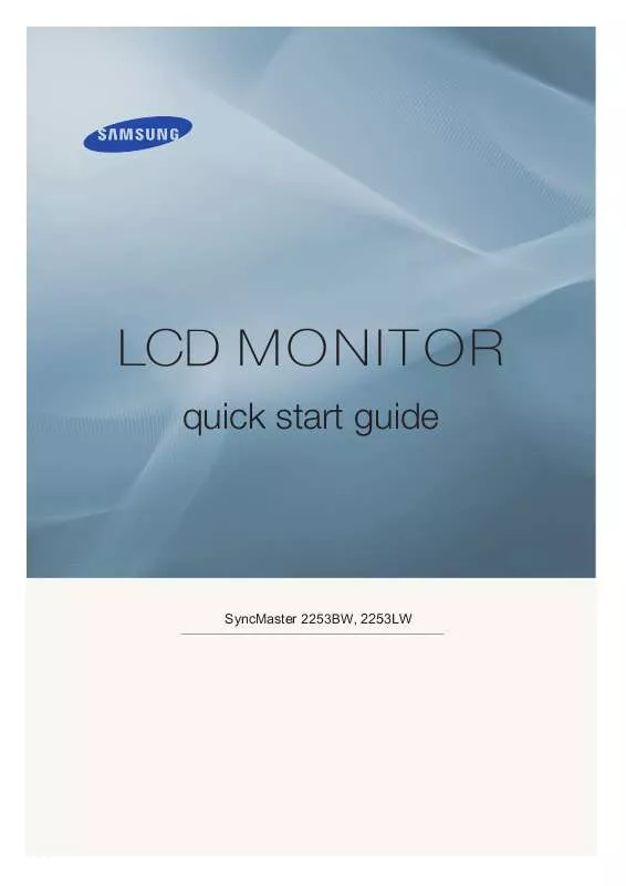 Mode d'emploi SAMSUNG SYNCMASTER 2253LW